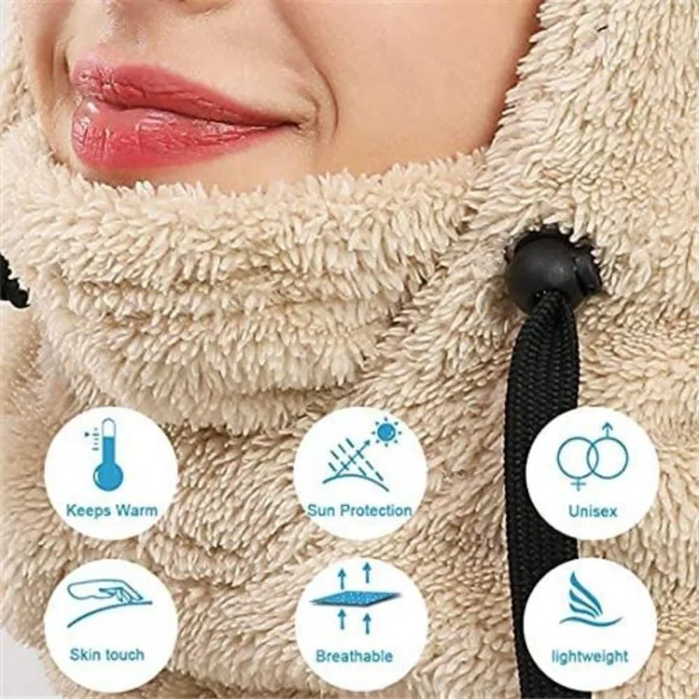 Women's Balaclava Wind-Resistant Winter Face Mask Warm Face Cover Hat Cap Scarf